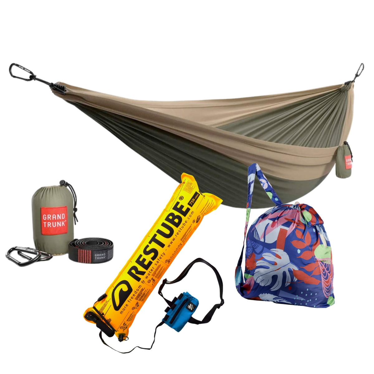 Paddle Camp Bundle - Olive Green/Khaki / Azure Blue / Dark Tropic