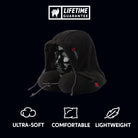 ultra-soft comfortable lightweight hooded travel pillow unique privacy hood soft cozy
