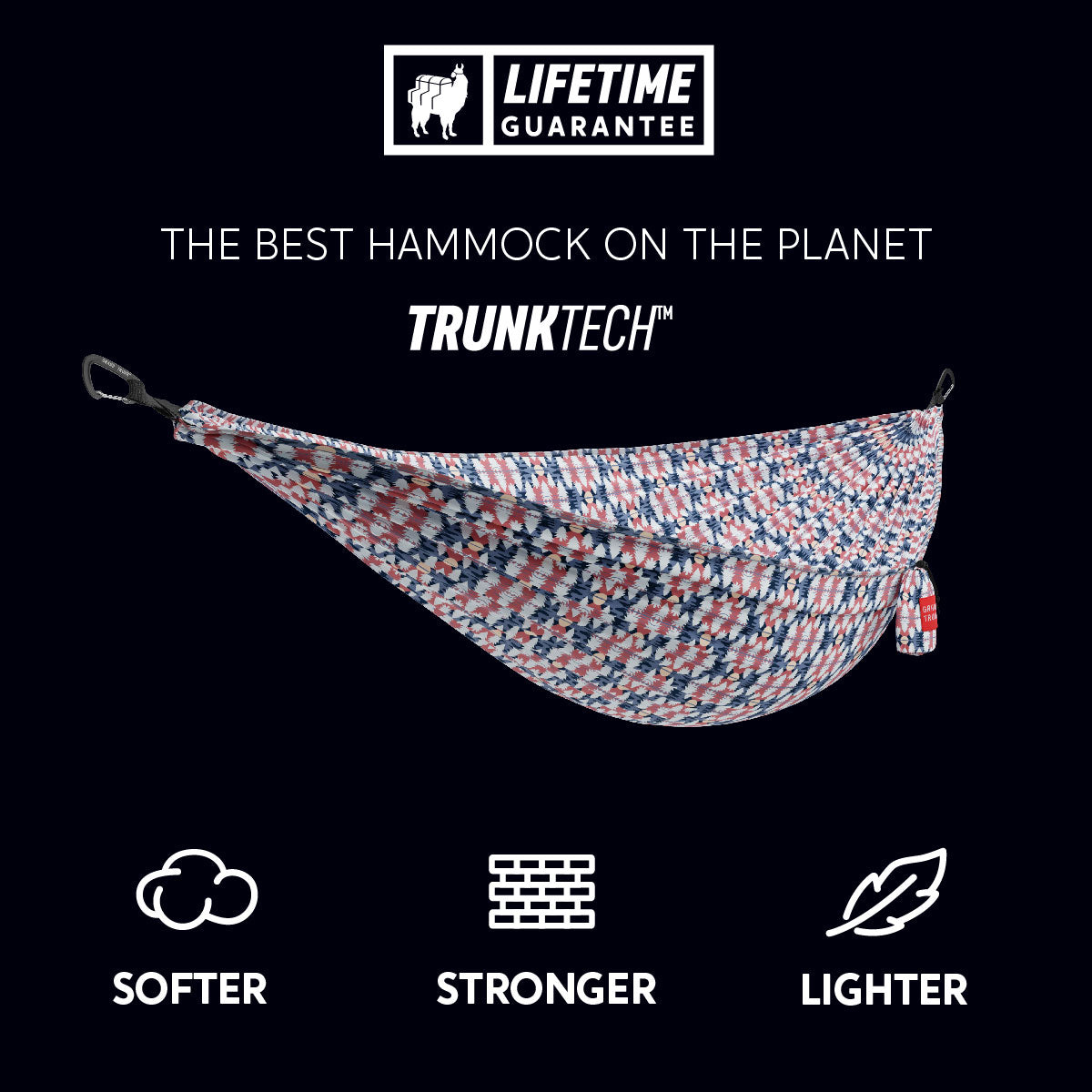 TrunkTech™ Hammock—Lighter, Softer, Stronger. The Best Hammock on the Planet. wild forest tree sunrise sunset pattern