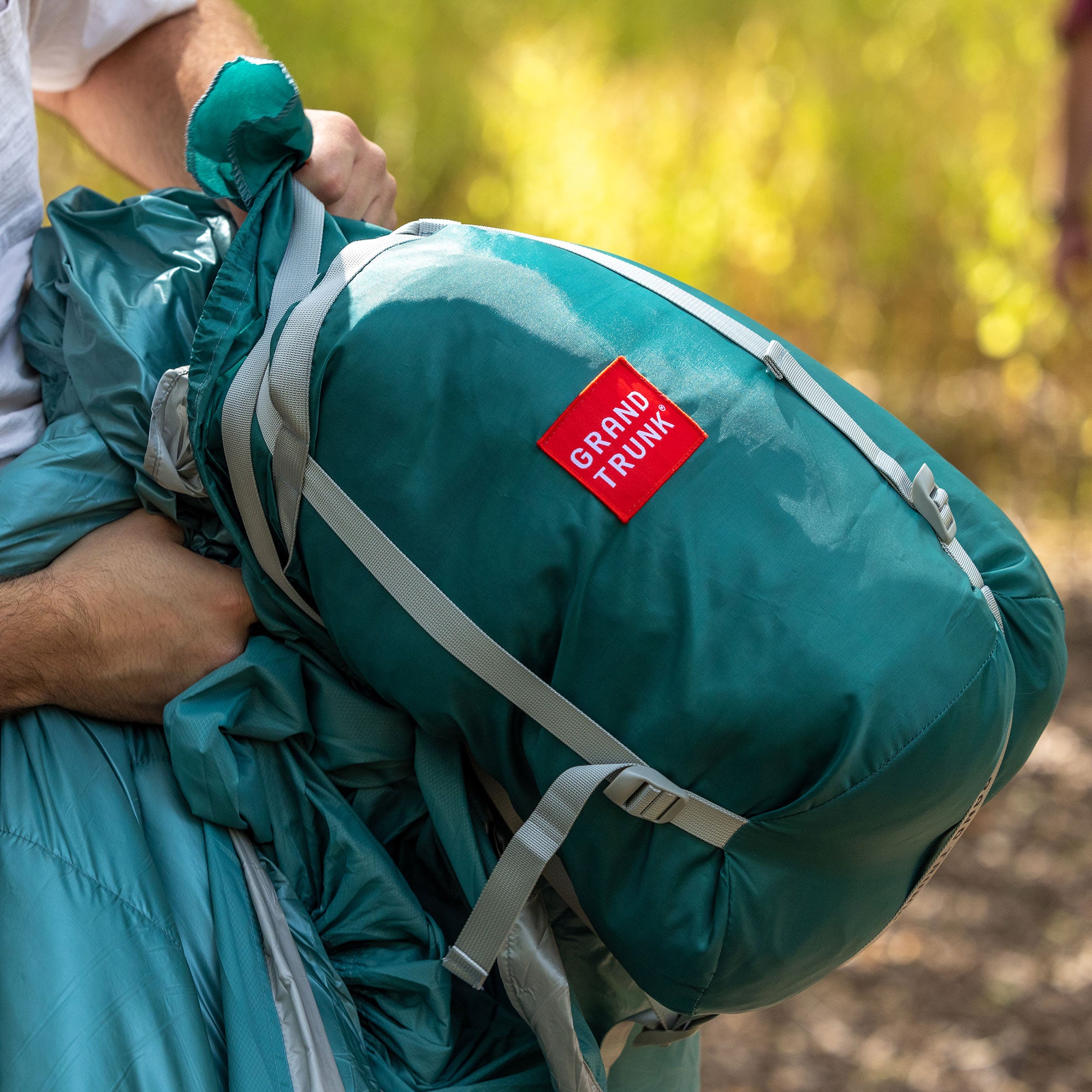 Evolution hammock partially in stuff bag