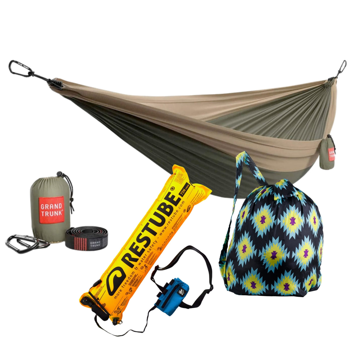 Paddle Camp Bundle - Olive Green/Khaki / Azure Blue / Jazz