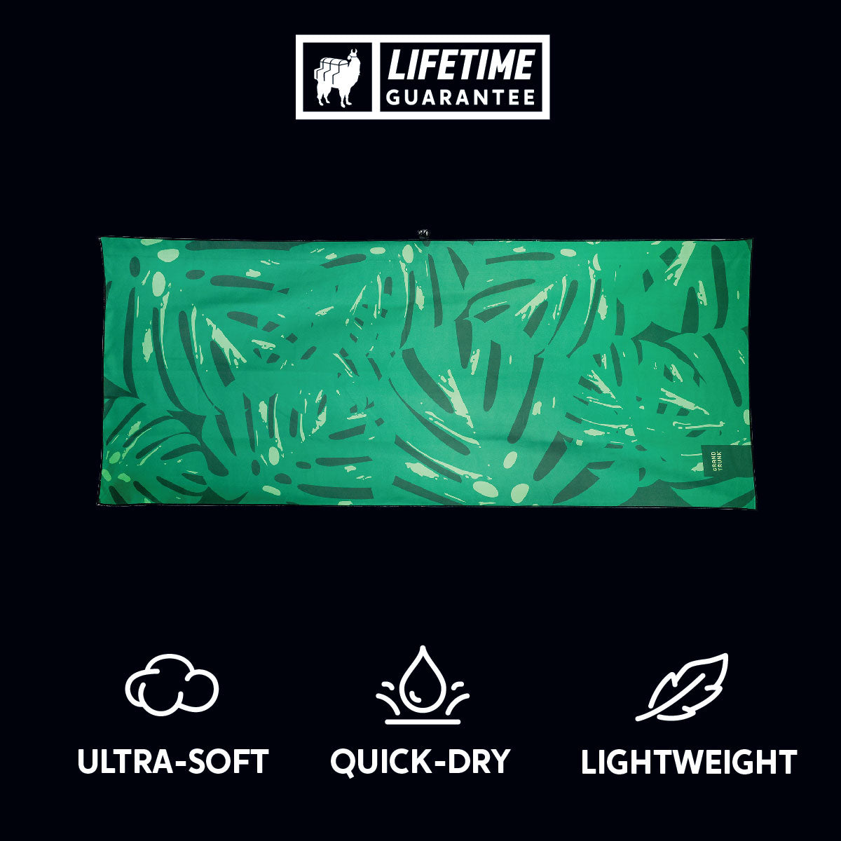 ultra-soft quick-dry lightweight microfiber towel monsterra print