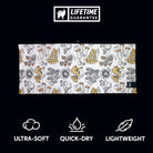 ultra-soft quick-dry lightweight microfiber towel mushroom print