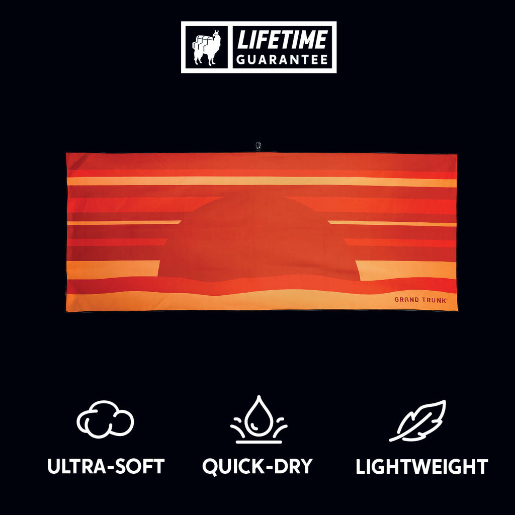 ultra-soft quick-dry lightweight microfiber towel sunset print