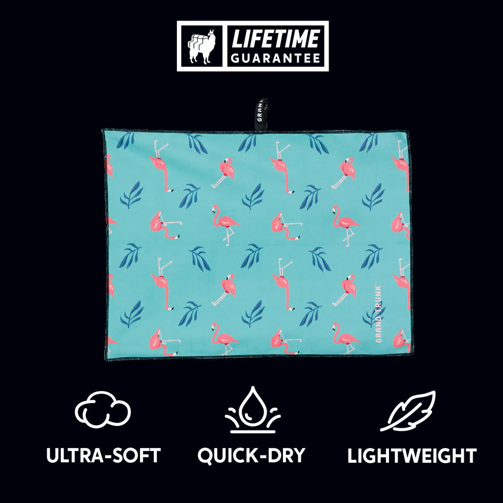 ultra-soft quick-dry lightweight microfiber towel flamingo print
