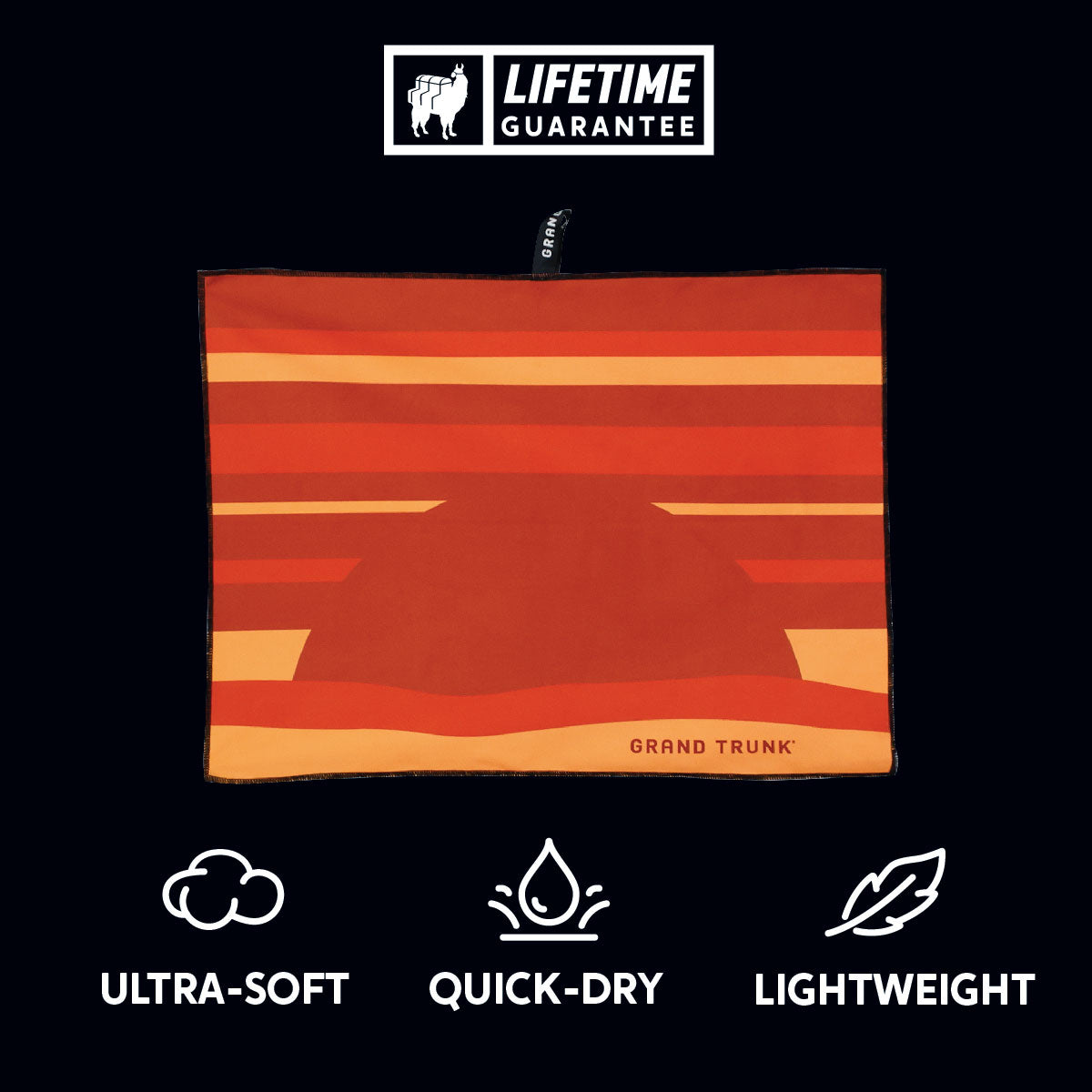 ultra-soft quick-dry lightweight microfiber towel sunset print