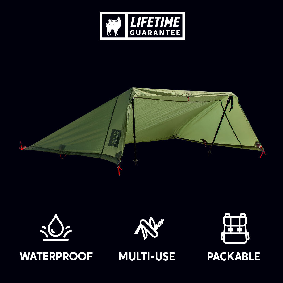 waterproof, multi-use, packable shelter tarp hammock a-frame bivvy bivy durable outdoor