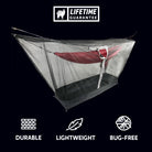 mosquito net hammock shelter with floor durable lightweight bug-free
