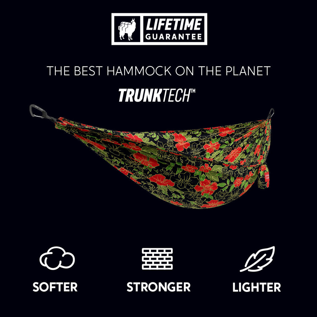 TrunkTech™ Hammock—Lighter, Softer, Stronger. The Best Hammock on the Planet. Big Fleur Floral Print