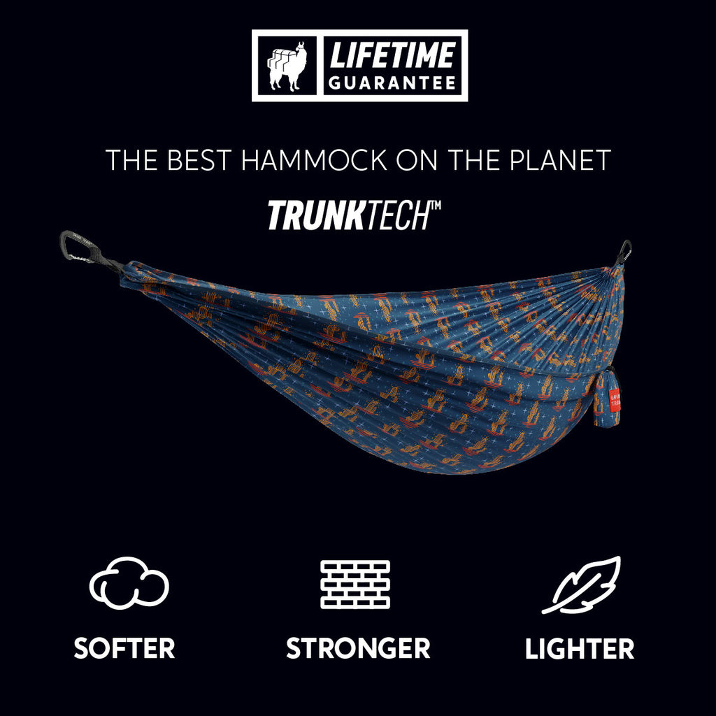 TrunkTech™ Hammock—Lighter, Softer, Stronger. The Best Hammock on the Planet. Cactus Print