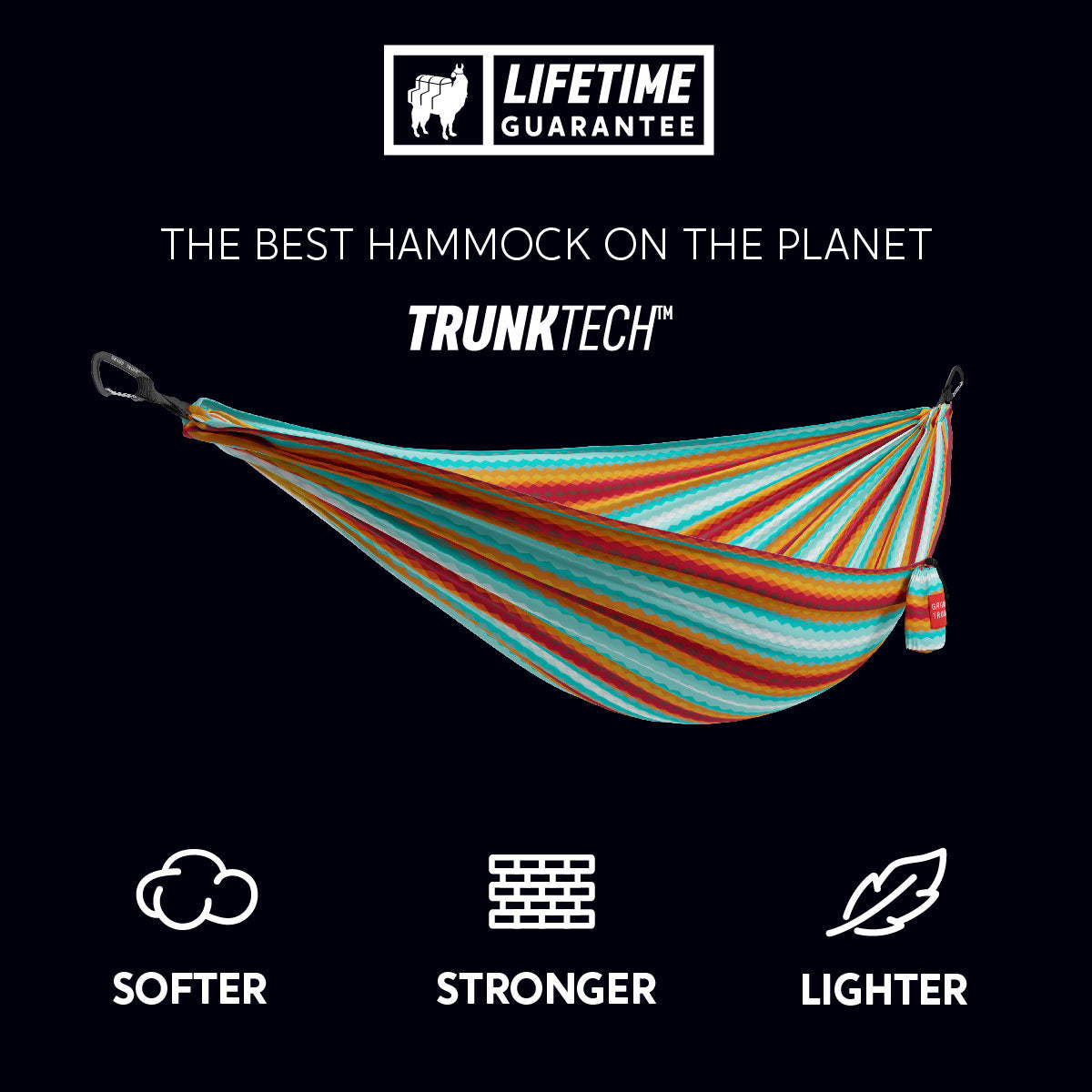 TrunkTech™ Hammock—Lighter, Softer, Stronger. The Best Hammock on the Planet. southwest zig zag print