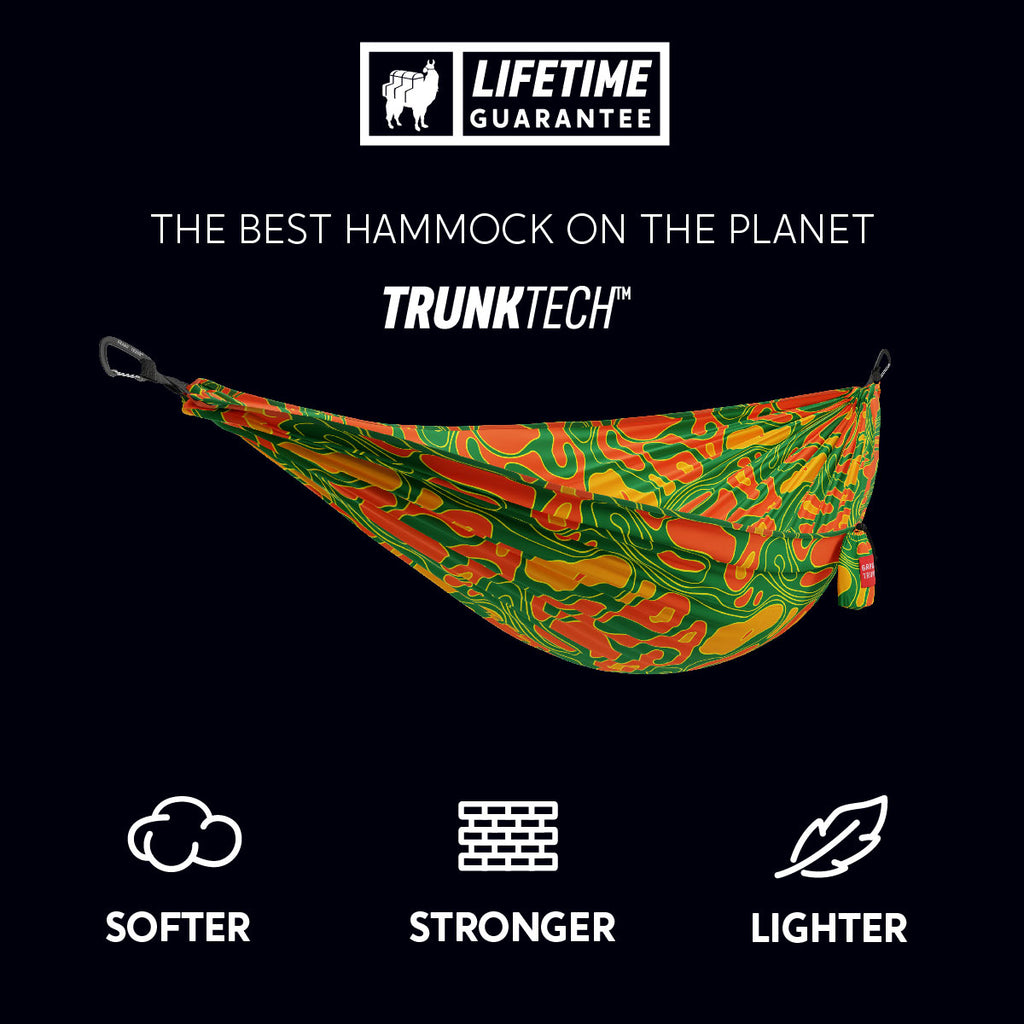 TrunkTech™ Hammock—Lighter, Softer, Stronger. The Best Hammock on the Planet. lava lamp blob wavy print