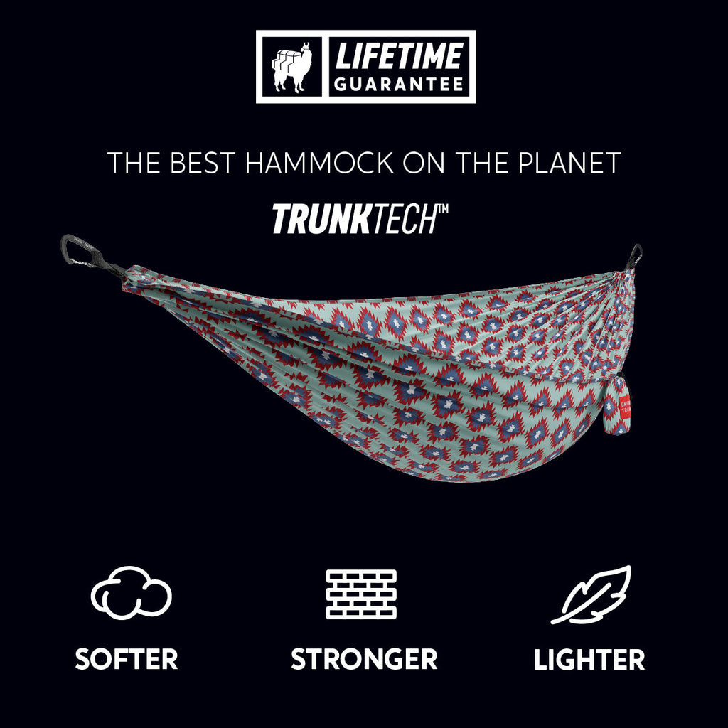 TrunkTech™ Hammock—Lighter, Softer, Stronger. The Best Hammock on the Planet. southwestern native american influenced pattern