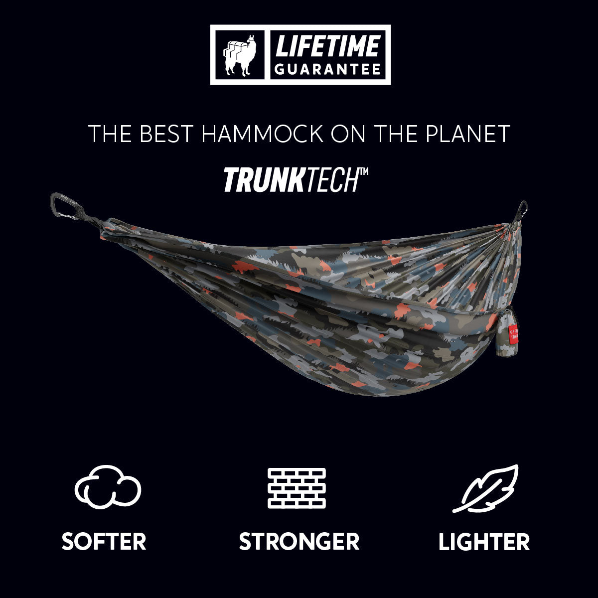 TrunkTech™ Hammock—Lighter, Softer, Stronger. The Best Hammock on the Planet. urban camo print