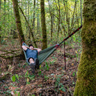 Using the moab all-in-one as a hammock in the forest