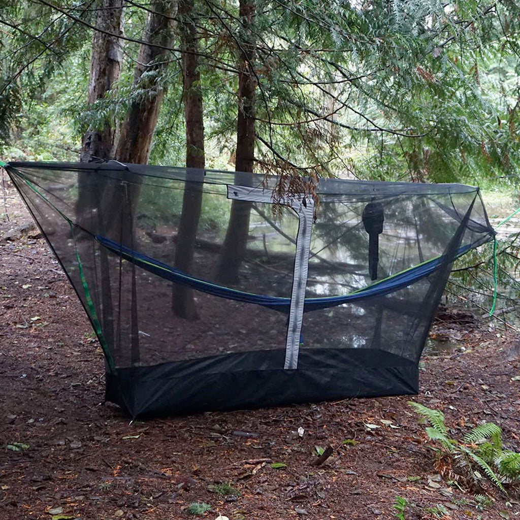 mozzy 360 with hammock inside in forest